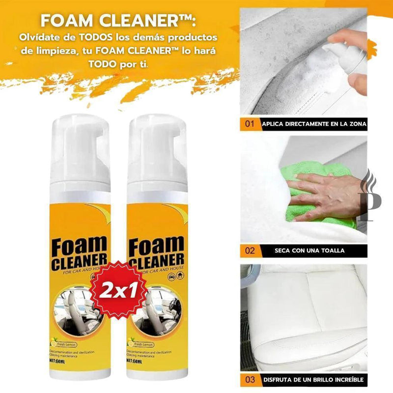 2x1: Foam Cleaner™ - Espuma Limpiadora Profesional Multiusos